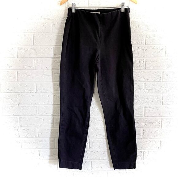 EVERLANE Black Pull On Zip Side Pants Size 6 - Picture 2 of 6